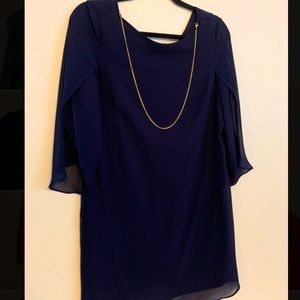 Navy Knee Length Dress